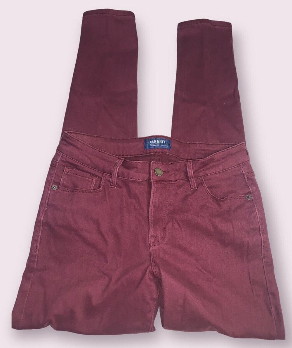 Sz 6 Super Skinny Jeans Womens Plumb Mid Rise Stretch Soft Old Navy Rockstar EUC